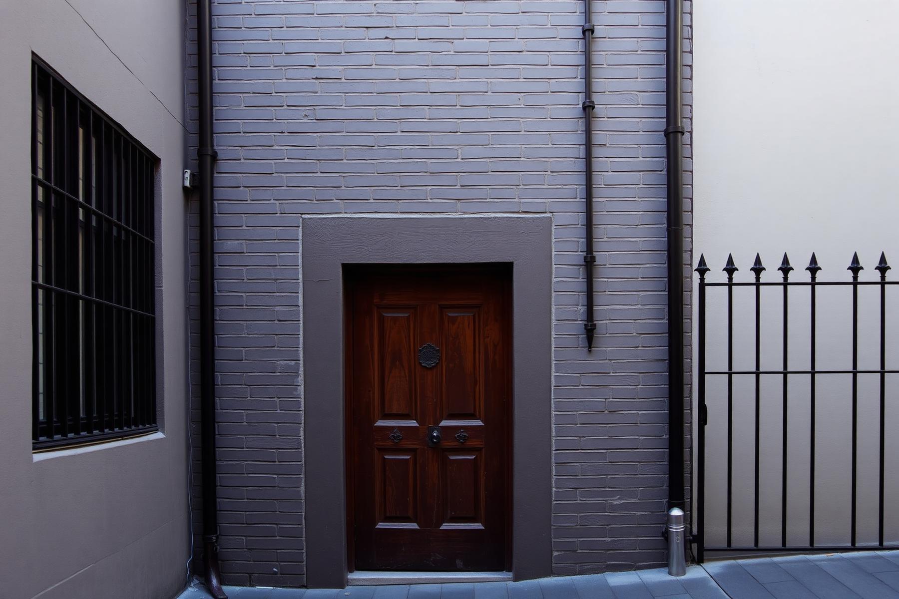 A Melbourne laneway door in morning light